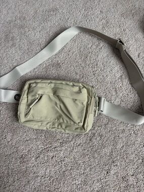 Iris and rainbow multi pocket Neutral Beige Crossbody Bag